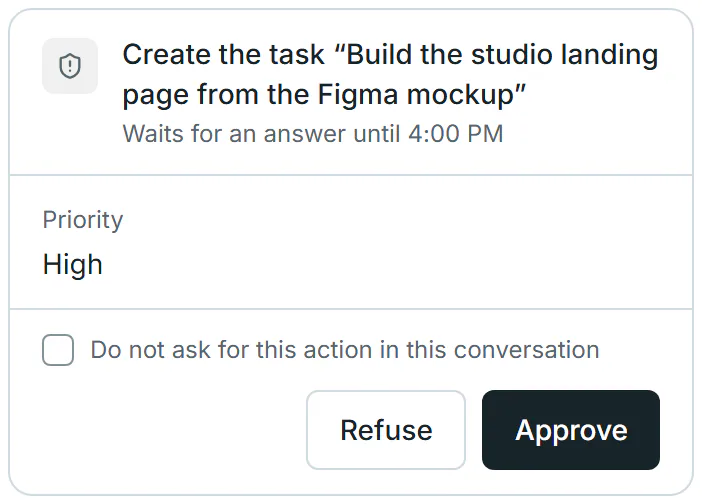 A task draft HireAgent wrote from a Customer description